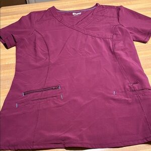 Cherokee Women's V-Neck Scrub Top - Burgundy